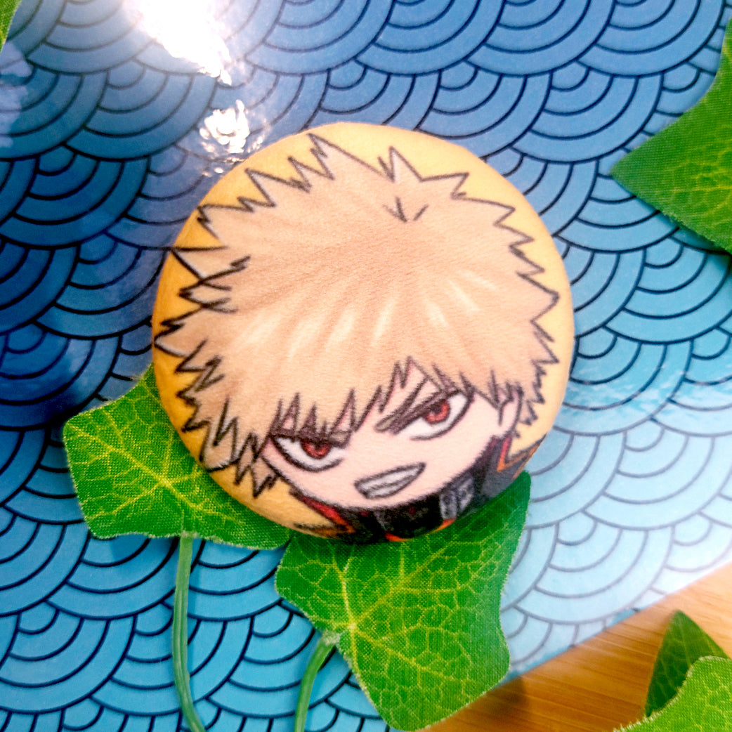 Short Tempered Hero Inspired Plush Badge