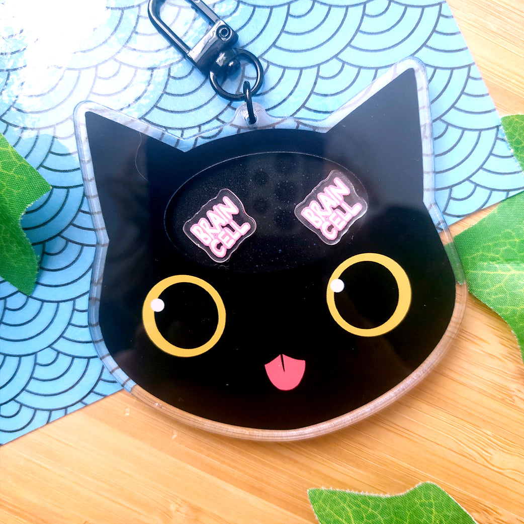 Funny Cat Shaker Keychain