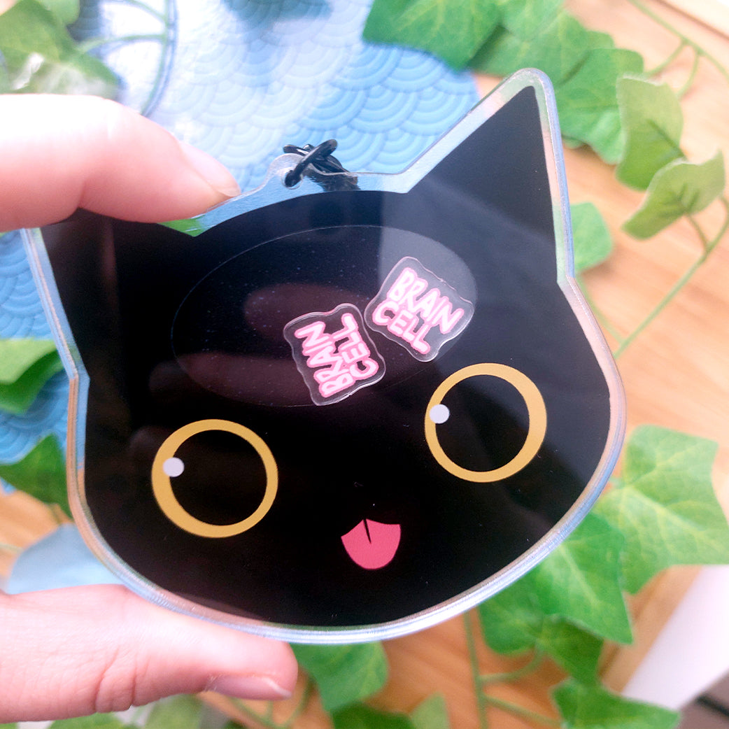 Funny Cat Shaker Keychain