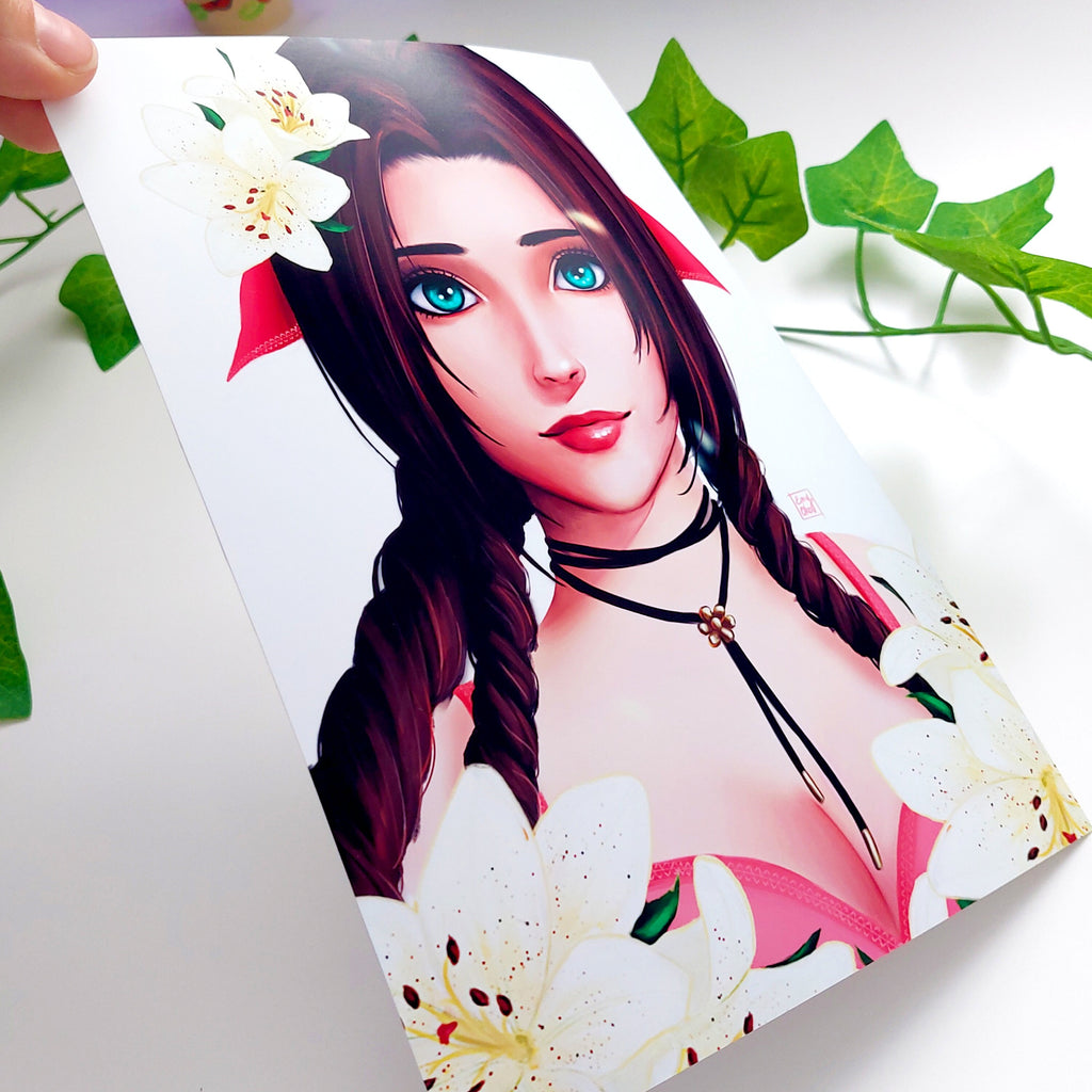 Fantasy Flower Girl Game Inspired Print