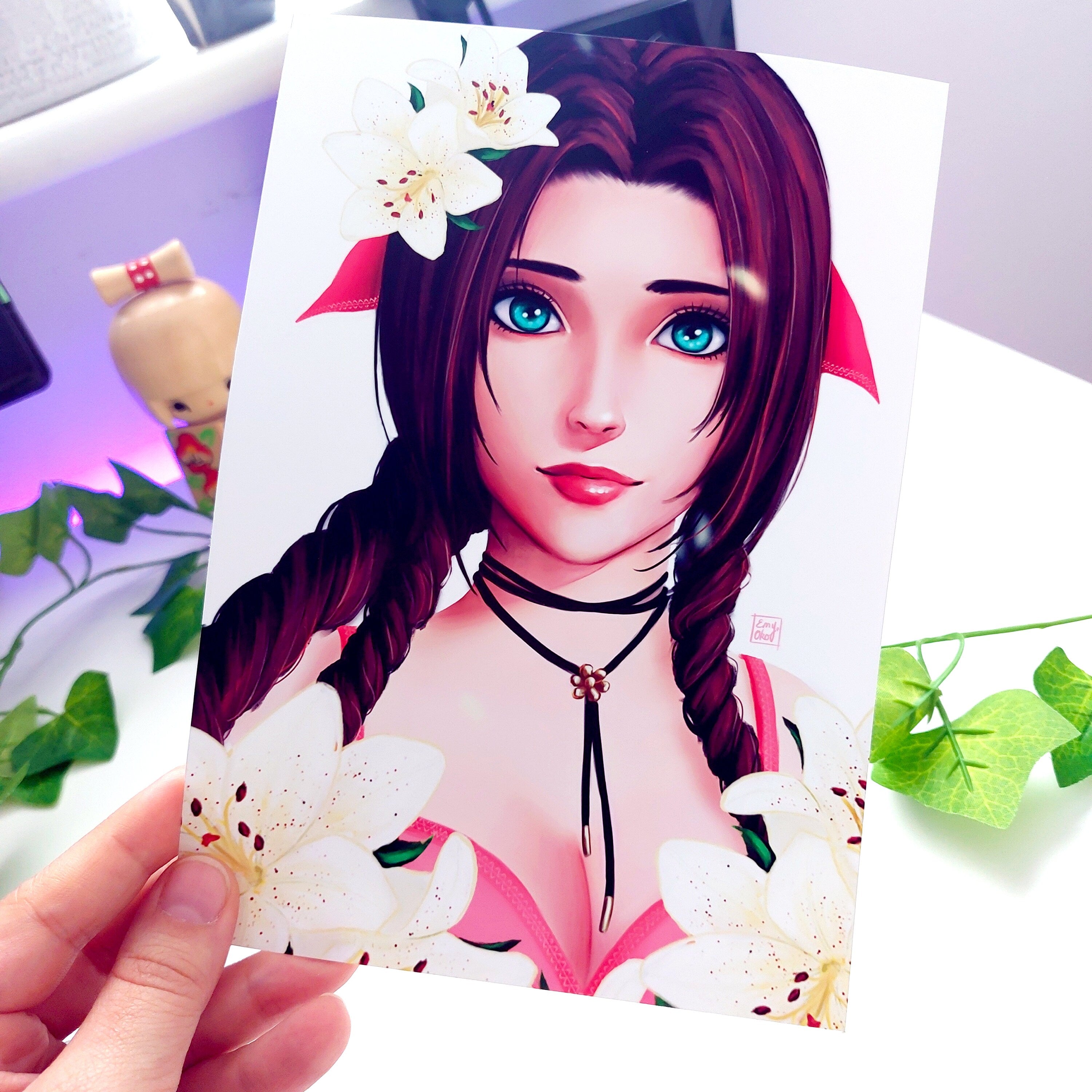 Fantasy Flower Girl Game Inspired Print