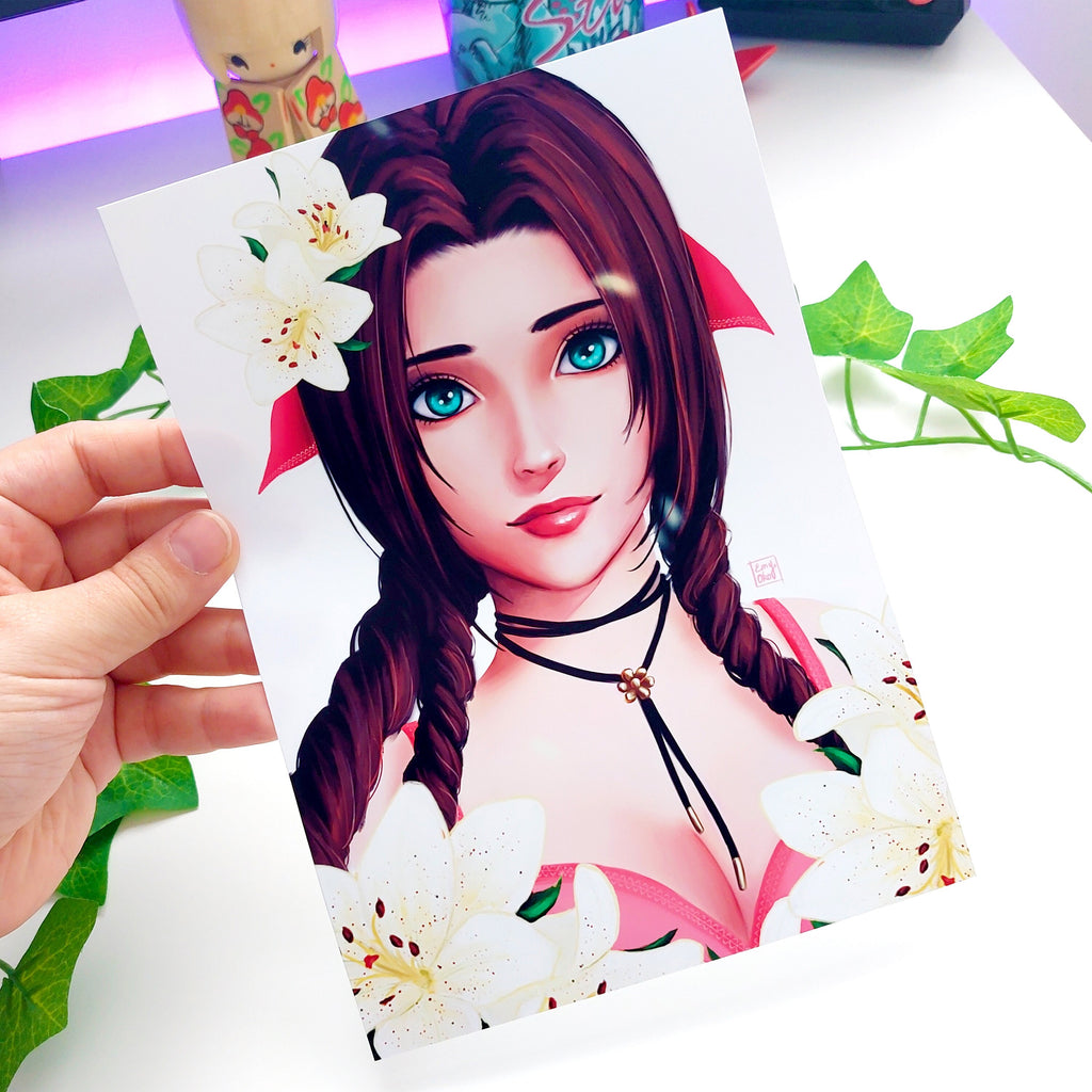 Fantasy Flower Girl Game Inspired Print
