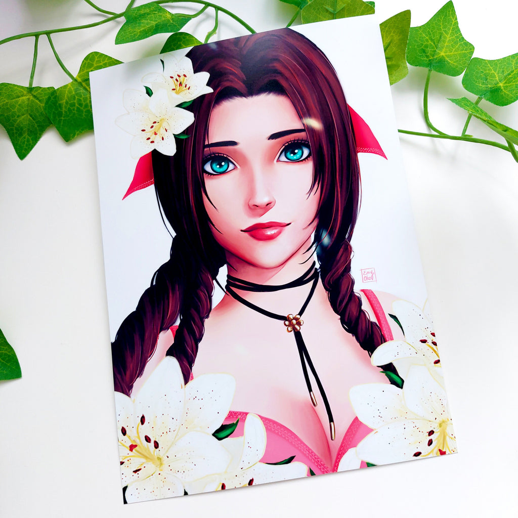 Fantasy Flower Girl Game Inspired Print