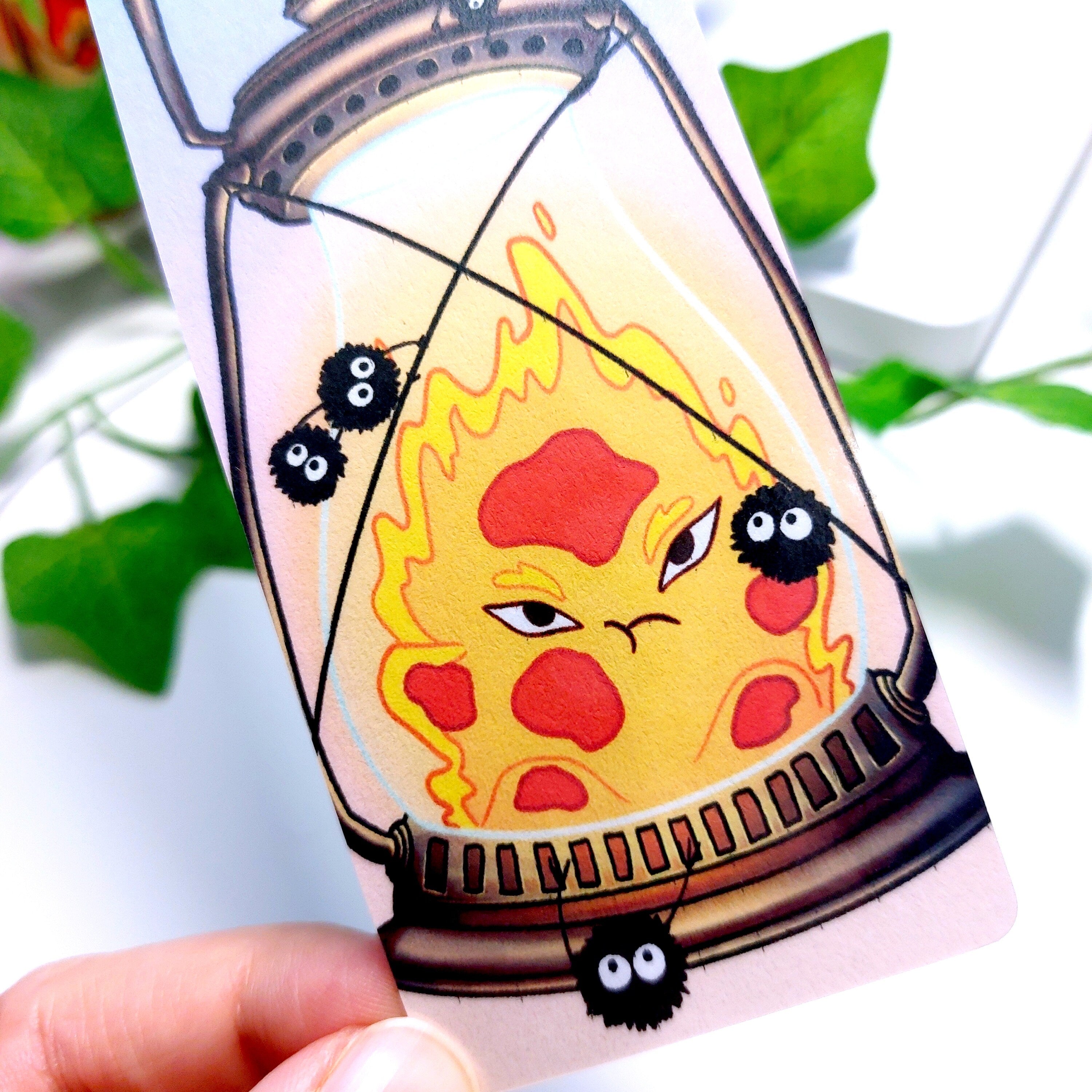 Cute Lantern Fire Spirit Bookmark